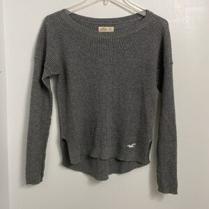 Hollister Sweater Womens XS Round Neck Long Sleeve Gray Knit
